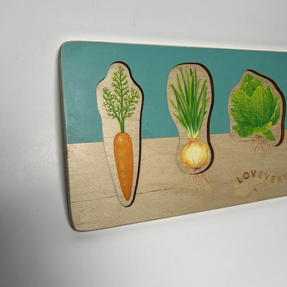 Lovevery Community Garden Vegetable Puzzle - Adventurer‎ Play Kit 16-18 Months